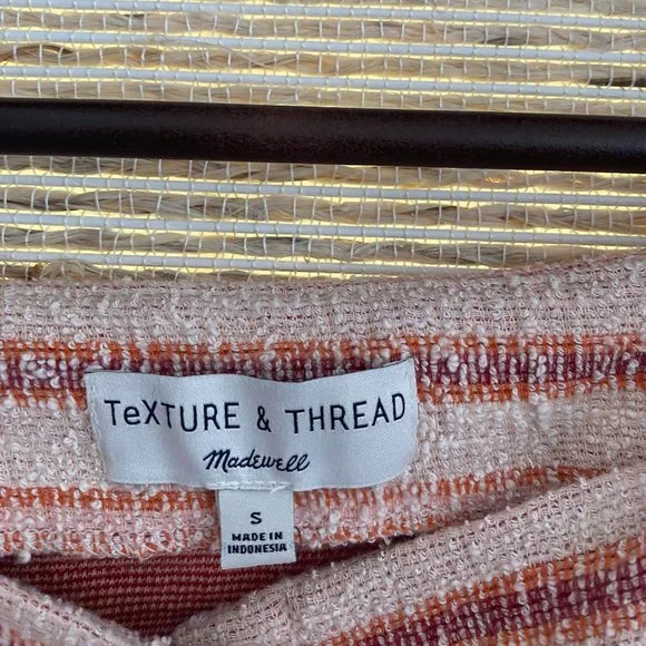 Texture & Thread by Madewell Top in Orange & Pink Stripe - Picture 7 of 8